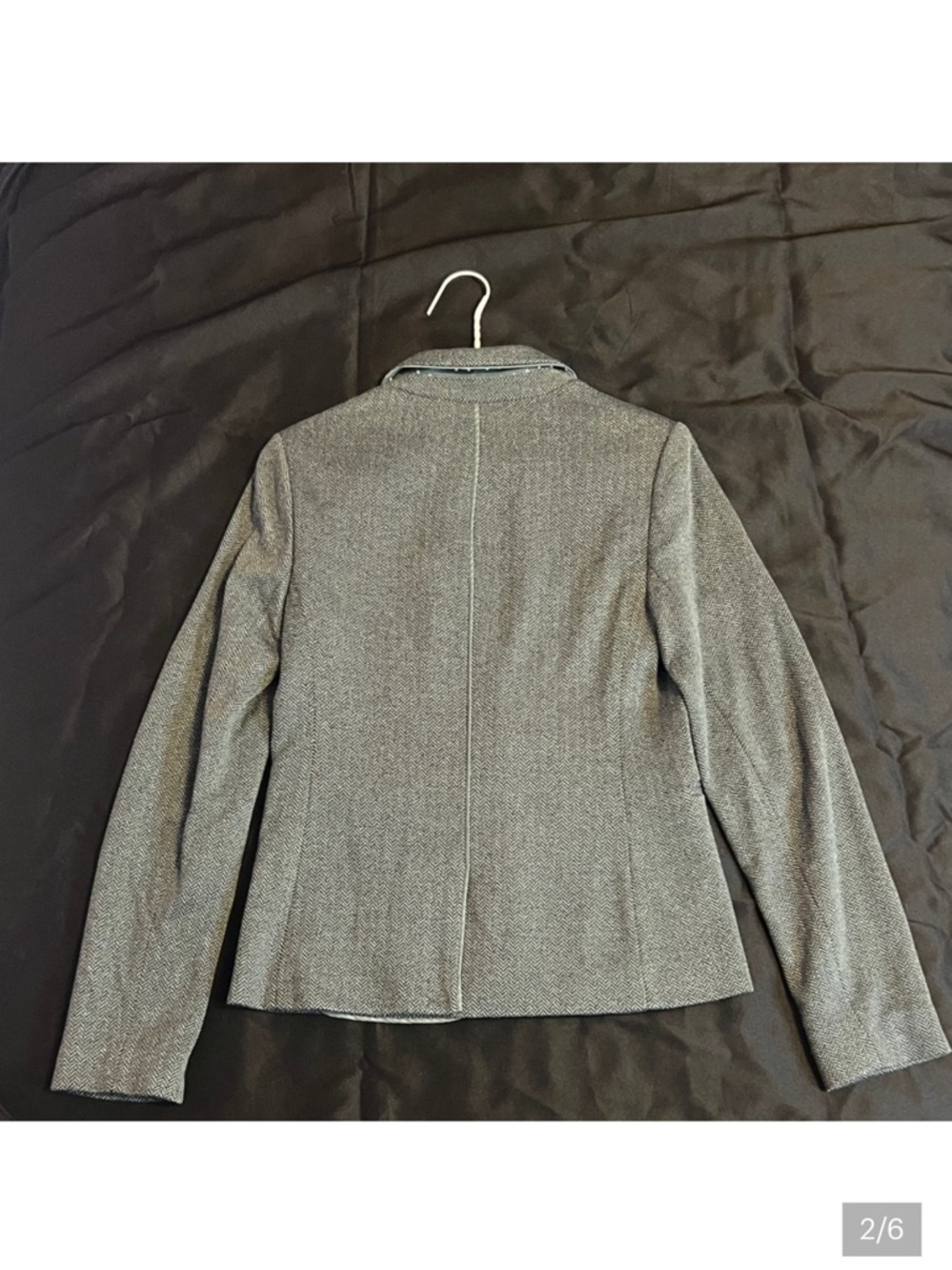 The Limited Gray Single-Button Chevron Design Blazer - Picture 2 of 6